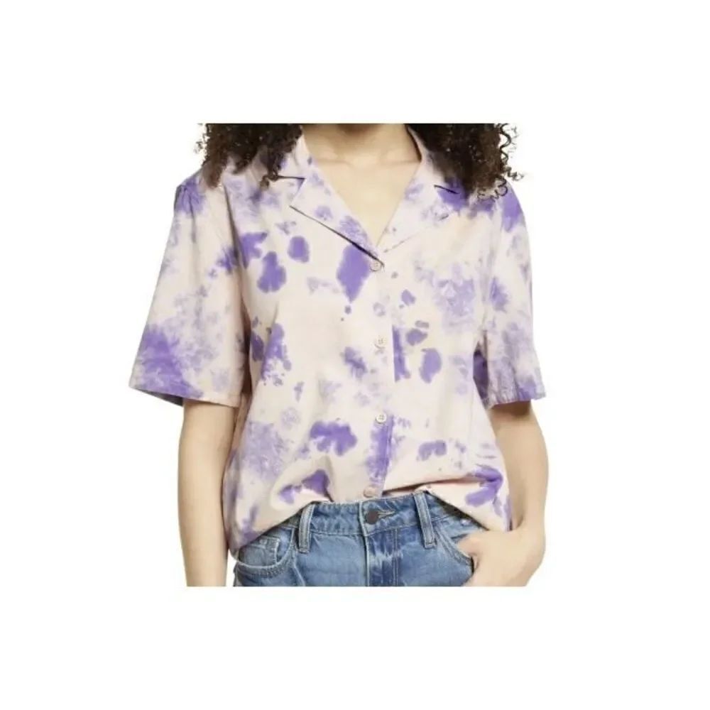 BP. Tie Dye Button Front Top